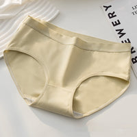 Women's Cotton Underwear Cotton Mid Waist Traceless Briefs Cotton