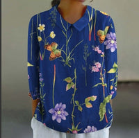 Women's Loose Casual Graffiti Printing Shirt