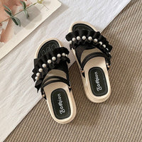 New Seaside High Heel Slippers For Women Summer