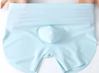Men's Summer Panties Ice Silk Seamless One-piece 3D Arrow Boxer Inner Shorts