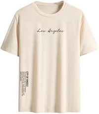 Retro Casual Loose Men's Letter T-shirt