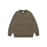 Retro Alphabet Embroidered Crew Neck Sweater
