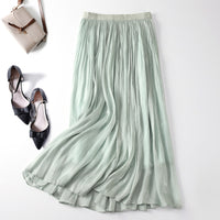 Slim Slimming Mid-length Elegant Pendant Summer Elastic Skirt