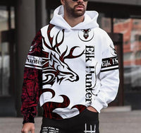 Spring 3D Printed Hooded Long Sleeve Sweater
