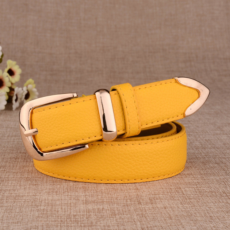 Women's Paint Alloy Buckle Pant Belt