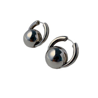 Sleek Round Ball Ear Clips In A Cool Western-style Design