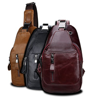 Men's First-Layer Cowhide Crossbody Bag