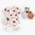 Summer Cartoon Animal Baby Onesie Short Sleeve