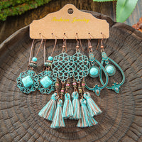 Vintage Earrings Women's Geometric Tassel Earrings Bohemia