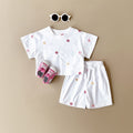 Girls' Floral T-shirt Comfortable All-match Suit