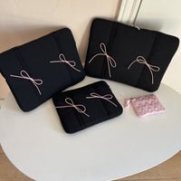 Tablet PC Bag Elastic Lace Bow Laptop Sleeve