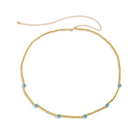 Trendy Single-layer Small Daisy Rice Bead Waist Chain