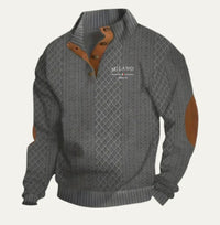 Mens Jacquard-Knit Sweater For Fall And Winter