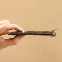 Anti-theft, Slim, Top-grain Cowhide Drivers License Holder And Card Case