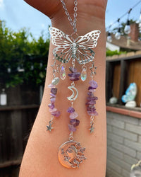 Butterfly Style Sun And Moon Accessories Crystal Ball Wind Chimes