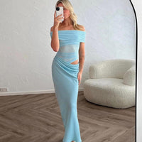 Elegant Sexy Slim-fit Hollow-out Midriff-baring Dress For Women