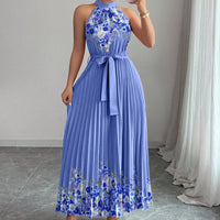 Women's Fashionable Printed Pleated Dress