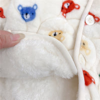 Children's Pajamas Three-layer Thickened Coral Fleece Suit