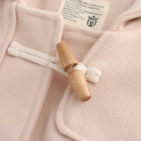 Retro Horn Button Hooded Woolen Coat