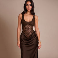 Women's Sexy Sleeveless Lace Patchwork Dress