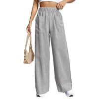 Women's Summer New Arrival Retro Casual Striped Trousers Fashionable