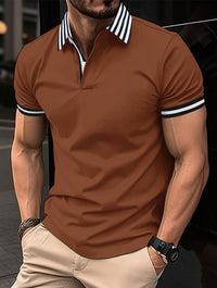 Summer Men's Button Henry Collar Sports Polo