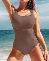 Lotus Waist Women's High Waist Swimsuit