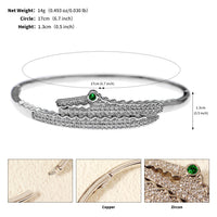 Light Luxury Zircon Fashion Open Cuff Bangle