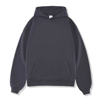 Thick Loose Solid Color Velvet Thickened Hooded Sweatshirt Male