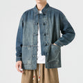 Plus Size Men's Denim Clothing Chinese Style Retro