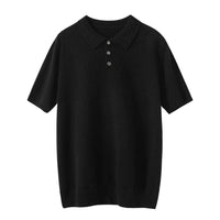 Polo Collar Cashmere Middle-aged Business Leisure Bottoming Shirt Pullover Sweater