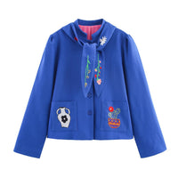 Long Sleeve Embroidered Jacket Coat