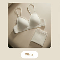 Summer Thin French Triangle Cup Underwear Women's Small Chest Push Up And Anti-sagging Comfortable Breathable U-shaped Backless Bra