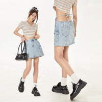 Women's American Retro Hot Girl Denim Skirt