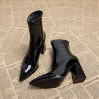 Women's Autumn And Winter White Skinny Boots Boots
