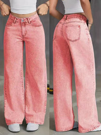 Sweet And Spicy Style High Waist Straight Jeans