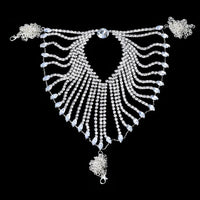 Ladies Exaggerated Luxury Rhinestone Body Chain Multilayer
