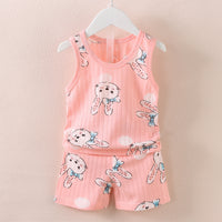 Fashion Children's Sleeveless Vest Shorts Set