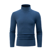 Autumn And Winter Men's Solid Color Versatile High-neck Base Layer Casual Fleece Top
