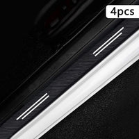 4 PCS Universal PVC Cuttable Car Door Sill Protective Sticker Kit Car Threshold And Frame Protection