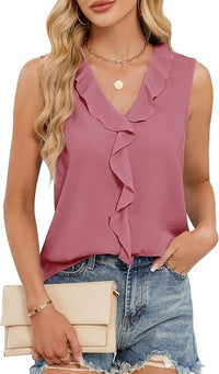 Women's Solid Color Summer Sleeveless Shirt