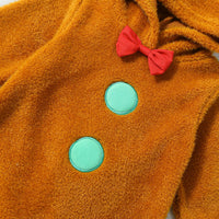 Children's Clothing Christmas Infant Fur Solid Color Hooded One-piece