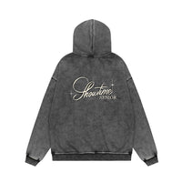Distressed Washed Hooded Jacket Men's Punk Trendy
