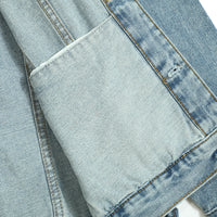 Funny Printed Jiugong Plaid Denim Clothes Jacket