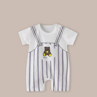 Thin Women's Short Sleeve Newborn Baby Child Jumpsuit Romper