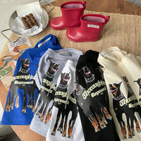 Boys' Trendy Doberman Pinscher T-shirt Casual