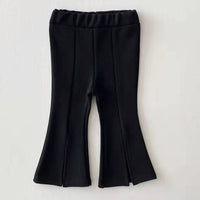 Infant Toddler Spring And Autumn Girls' Candy Color Bell-bottom Pants Baby Temperament Split Trousers