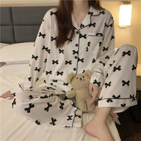 New Women's Pajamas Long-sleeve Thin Casual And Super-comfy Loungewear Set