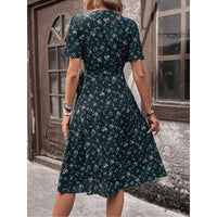 Women's Fashionable Printed Wrap Dress