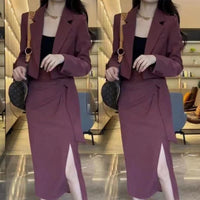 Women's Fashion Short Suit Skirt Set